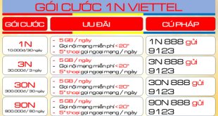 Đăng ký gói cước 1N Viettel nhận ngay combo data kèm thoại cực đã chỉ với 10K/ngày