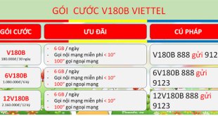 Gói cước V180B Viettel - Ưu đãi data và thoại hấp dẫn cho khách hàng mới