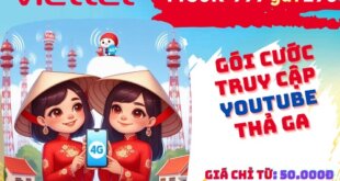 Đăng ký gói cước YT50K Viettel chỉ 50k dùng Youtube thả ga cả tháng