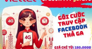 Gói cước 3FB50K Viettel ưu đãi 3 tháng lướt Facebook thả ga trên di động