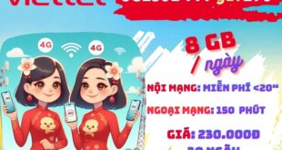 Gói cước 5G230B Viettel có ngay 8GB mỗi ngày, gọi thả ga, dùng 30 ngày