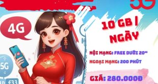 Gói cước 5G280B Viettel ưu đãi 300GB data 1.200 phút gọi, miễn phí TV360 chỉ 280k
