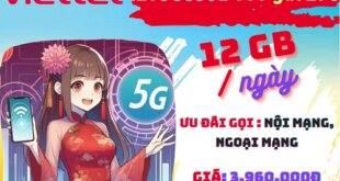Đăng ký gói cước 12T5G330B Viettel dùng cả năm với combo ưu đãi thoại, data và tiện ích khủng