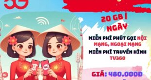 Gói cước 5G480B Viettel có ngay 20GB DATA tốc độ cao, gọi thả ga, dùng 30 ngày