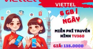 Gói cước 5G135N Viettel nhận ưu đãi 6GB data mỗi ngày kèm tiện ích