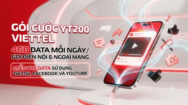 Gói Cước YT200 Viettel Là Gì? Cách Đăng Ký, Giá Và Ưu Đãi Data Mới Nhất